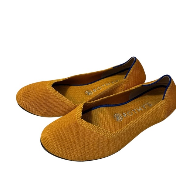 Rothy's The Flat Goldenrod Textile Slip On Ballet Shoes Women's US 9 - Picture 3 of 9